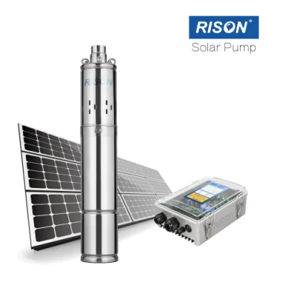 304 Stainless Steel Submersible Solar Water Pump with MPPT Controller for DC AC Compatible, 3 Years Warranty